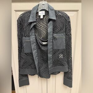 Joseph Ribkoff Black Lace Top set